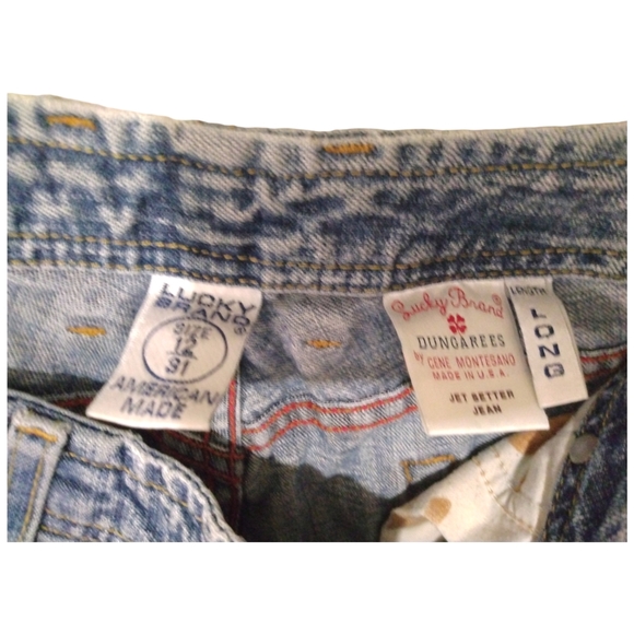 Vintage Lucky Brand Gene Montesano Jet Setter Flare Blue Jeans Size 12/ 31 Long - Picture 5 of 10